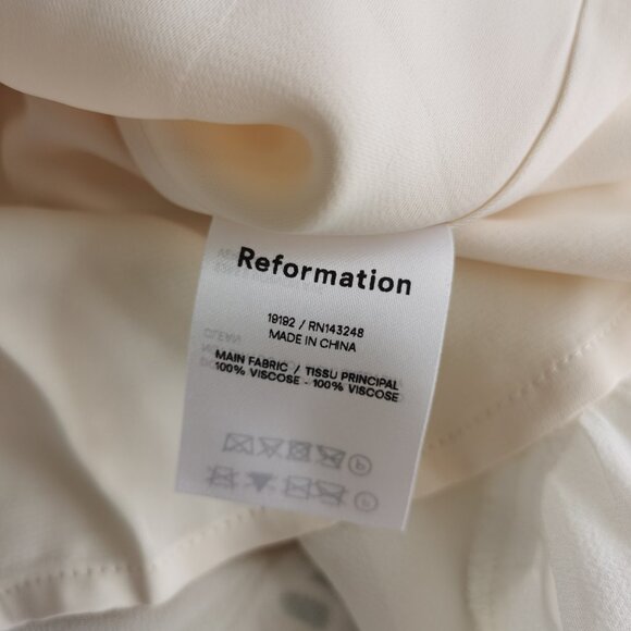 🐚 Reformation Nikita Dress - Size 4 (NWOT) | Effortless White Elegance - Picture 5 of 8